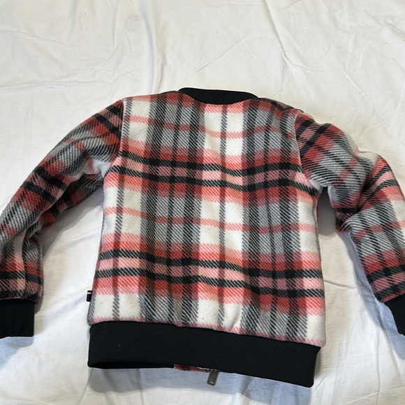 Tommy Hilfiger Plaid Bomber Jacket - Red,Black,Pink size 5 Full Zip - Picture 7 of 8